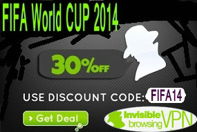 ibVPN 30% OFF for Brazil world CUP