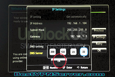 SmartDNS Setting on Smart TV