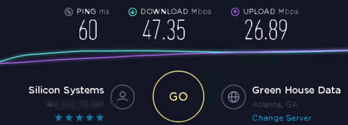 speed test to hola vpn